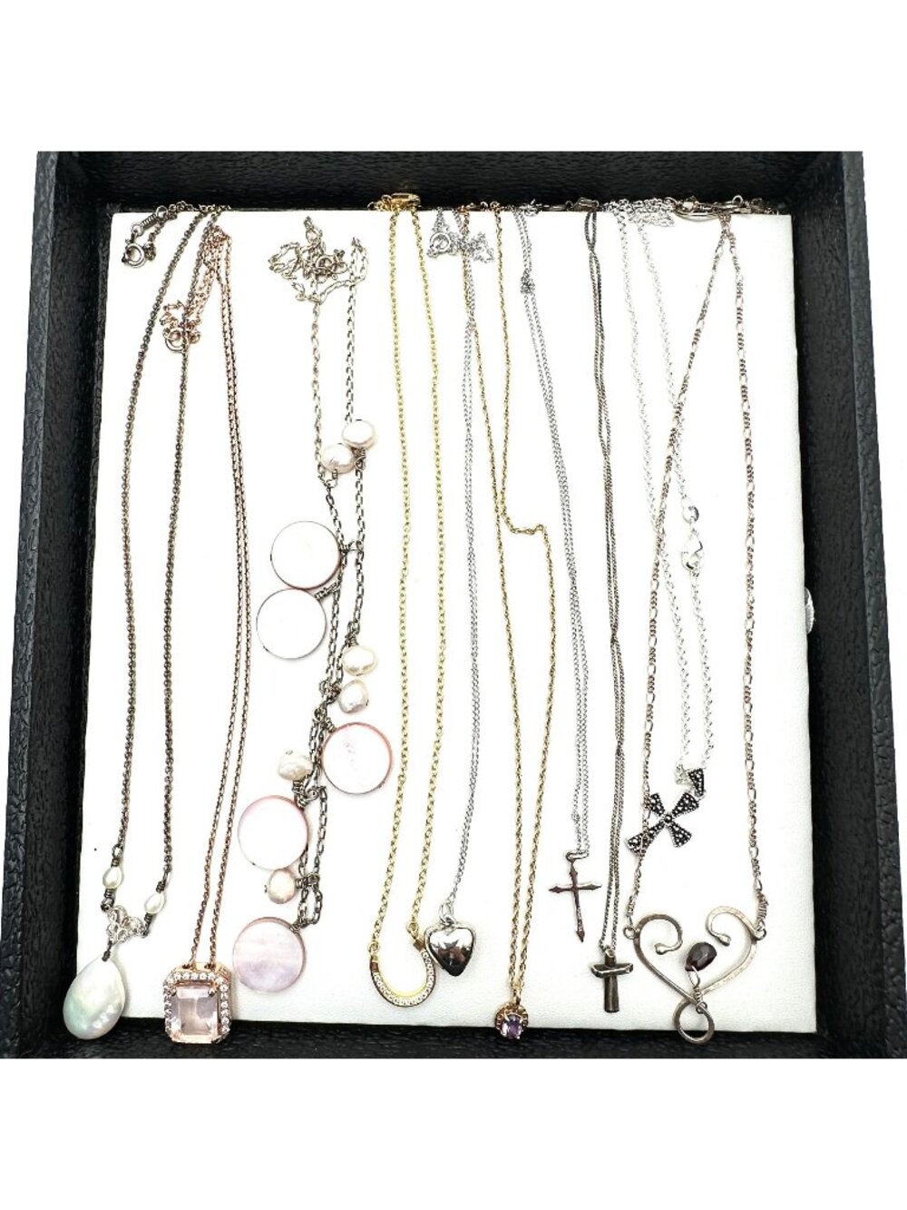 Sterling Silver Lot of Necklaces 45 Grams Wear Scrap Resell XRF Tested